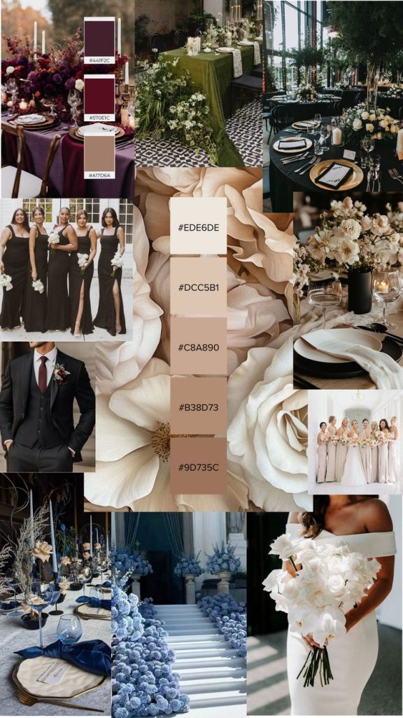 Monochrome Wedding Colour Palette Trends
