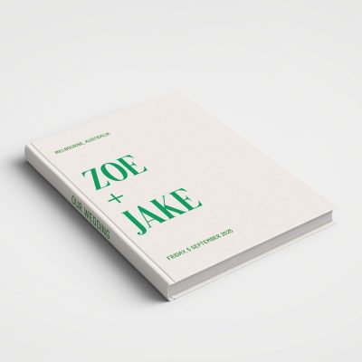 Wedding Album Neon Covers - Off White & Neon Green