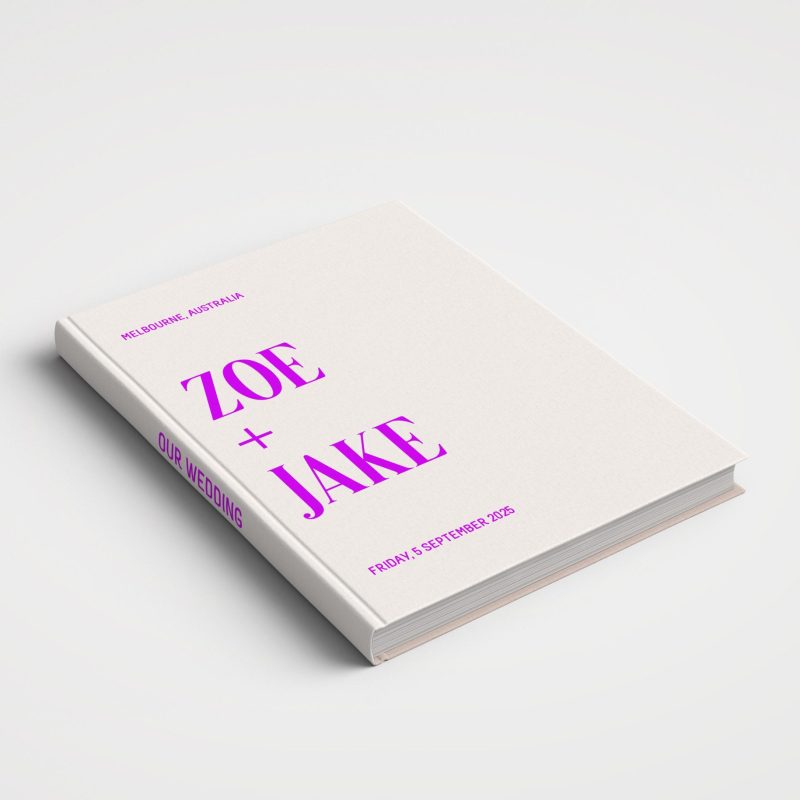 Wedding Album Neon Covers - Off White & Neon Purple copy