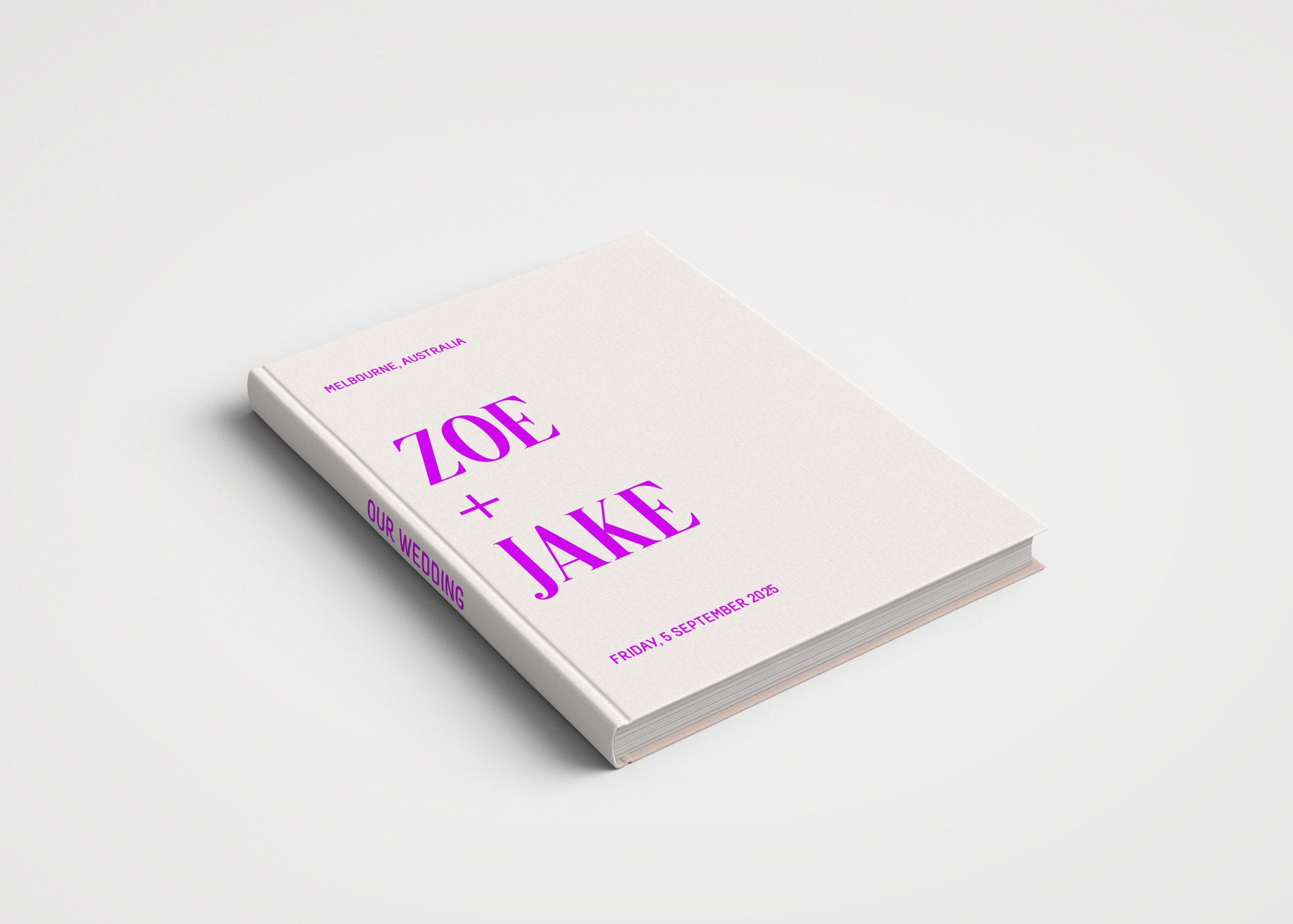 Wedding Album Neon Covers - Off White & Neon Purple copy