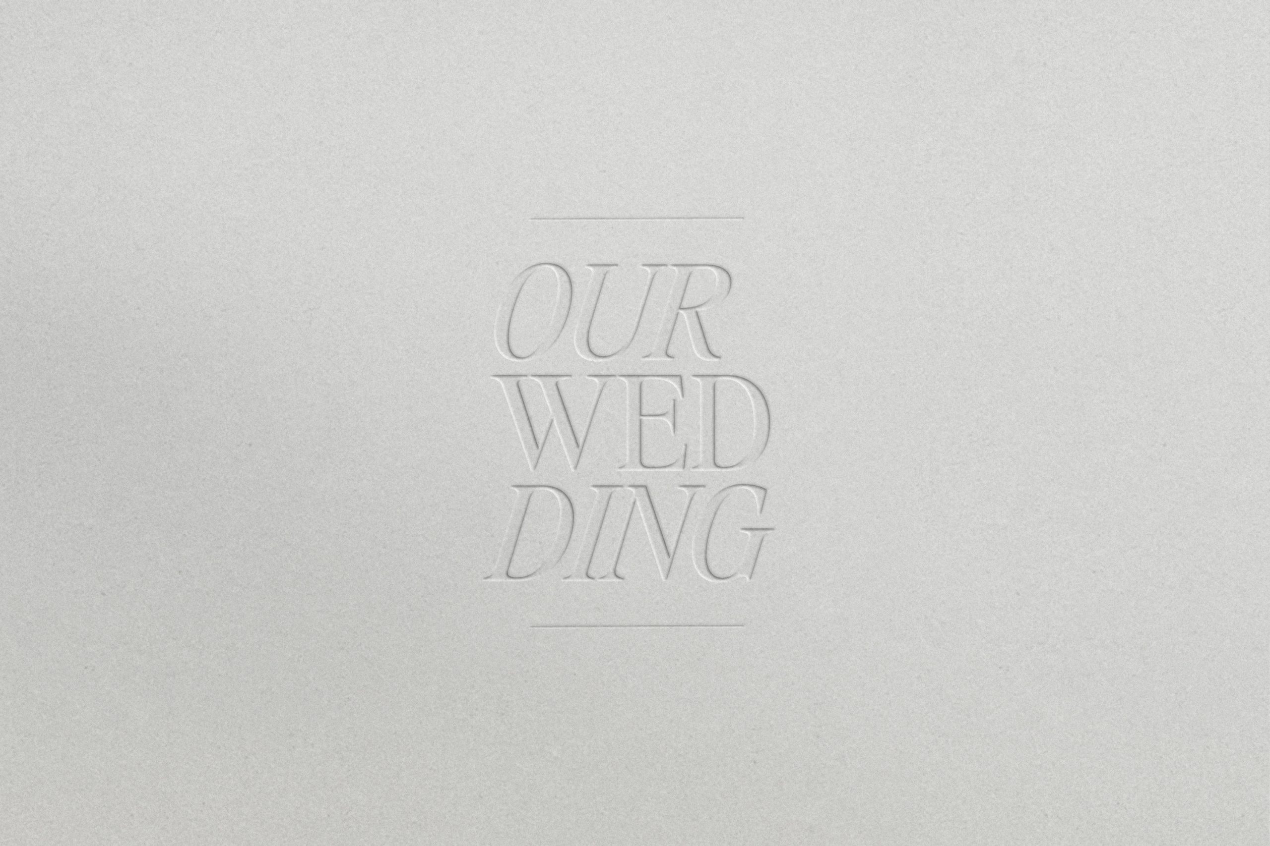 Personalised Wedding Photo Album and 2026 cover designs with blind (clear) debossed effect