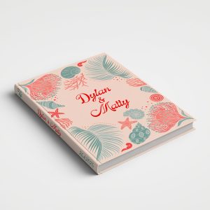 Wedding Album Printed Covers - Seaside in red and teal