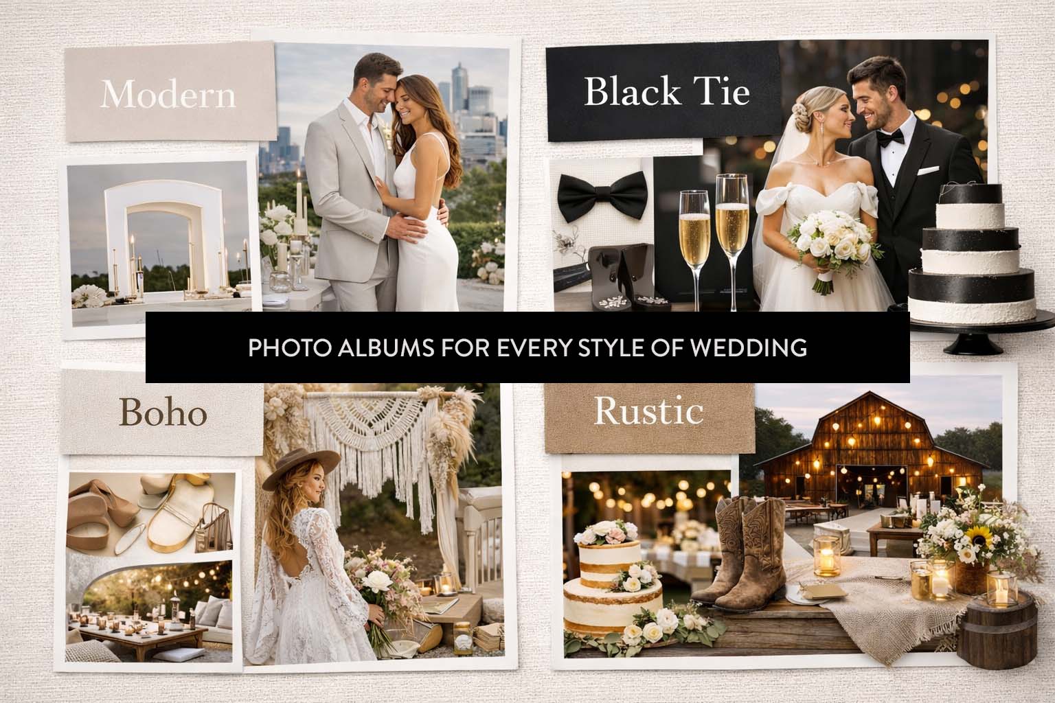 Our Favourite Coffee Table Photo Albums for Every Style of Wedding