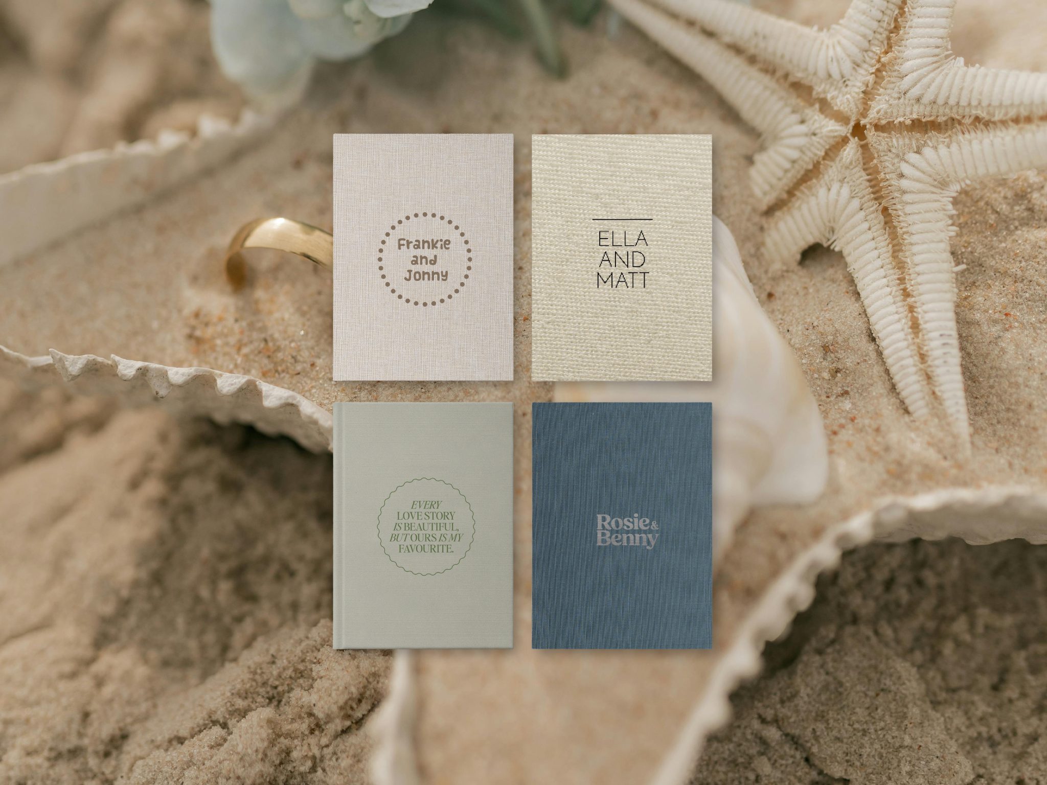 Seaside Wedding Theme - The Coffee Table Book Album Style