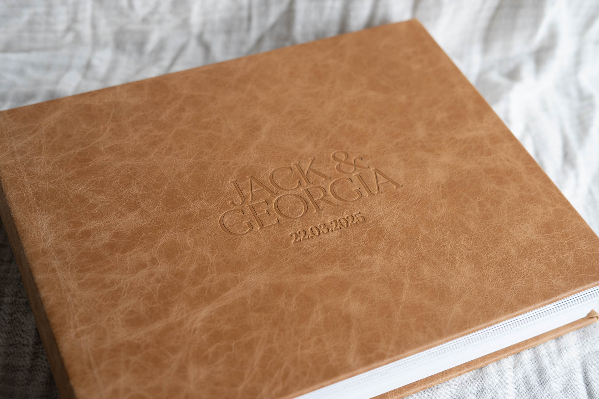 Why Every Wedding Story Deserves an Album - Wedding Album Premium Leather Biscotti 14x11 The Coffee Table Book Australia Wedding Album Designer