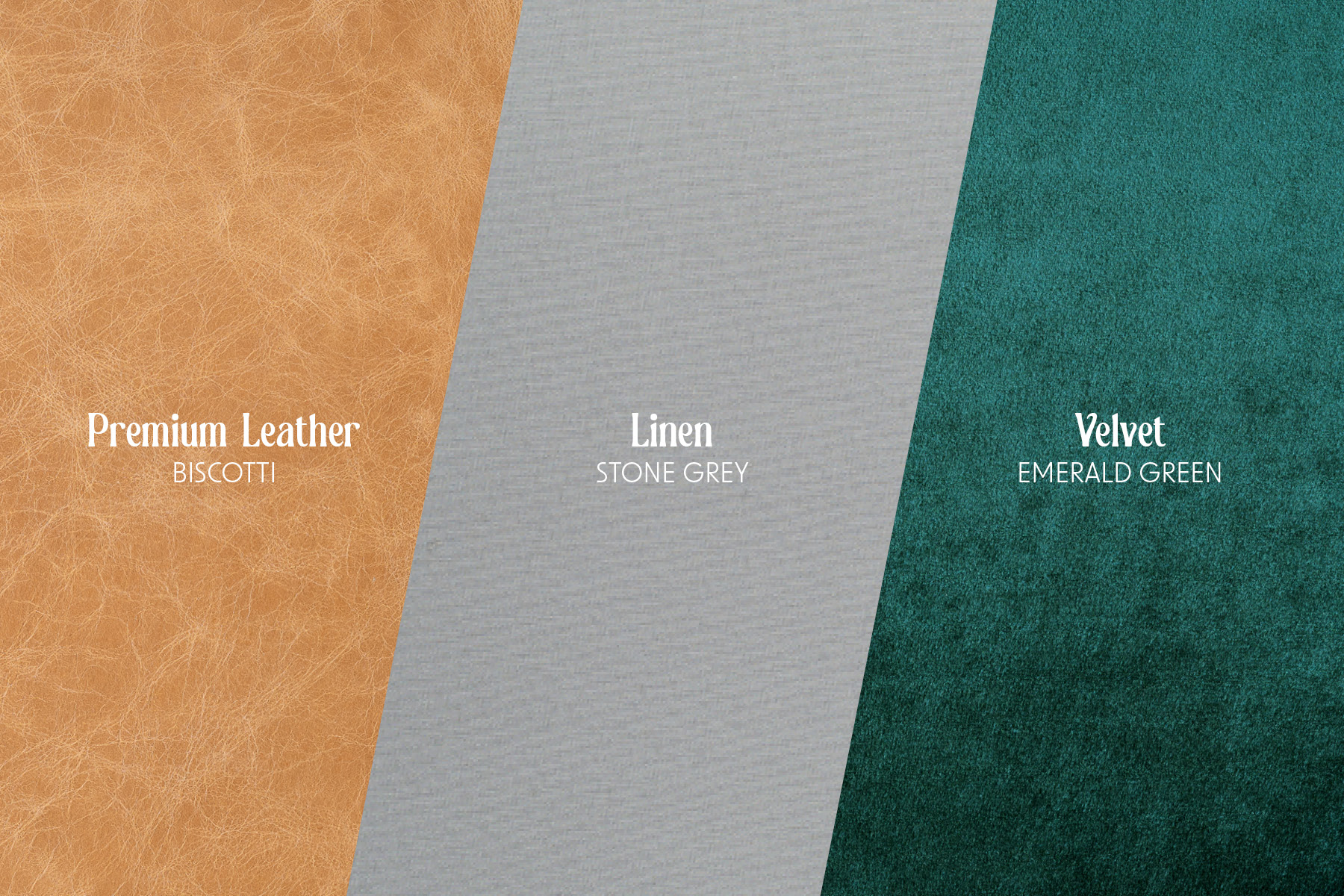 Colour Trio - Premium Leather Biscotti, Linen Stone Grey & Velvet Emerald Green - Wedding Albums