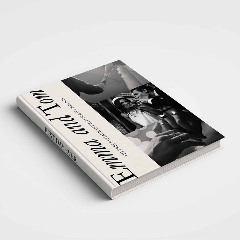 Wedding Album Printed Cover - Best Day Ever Black & White