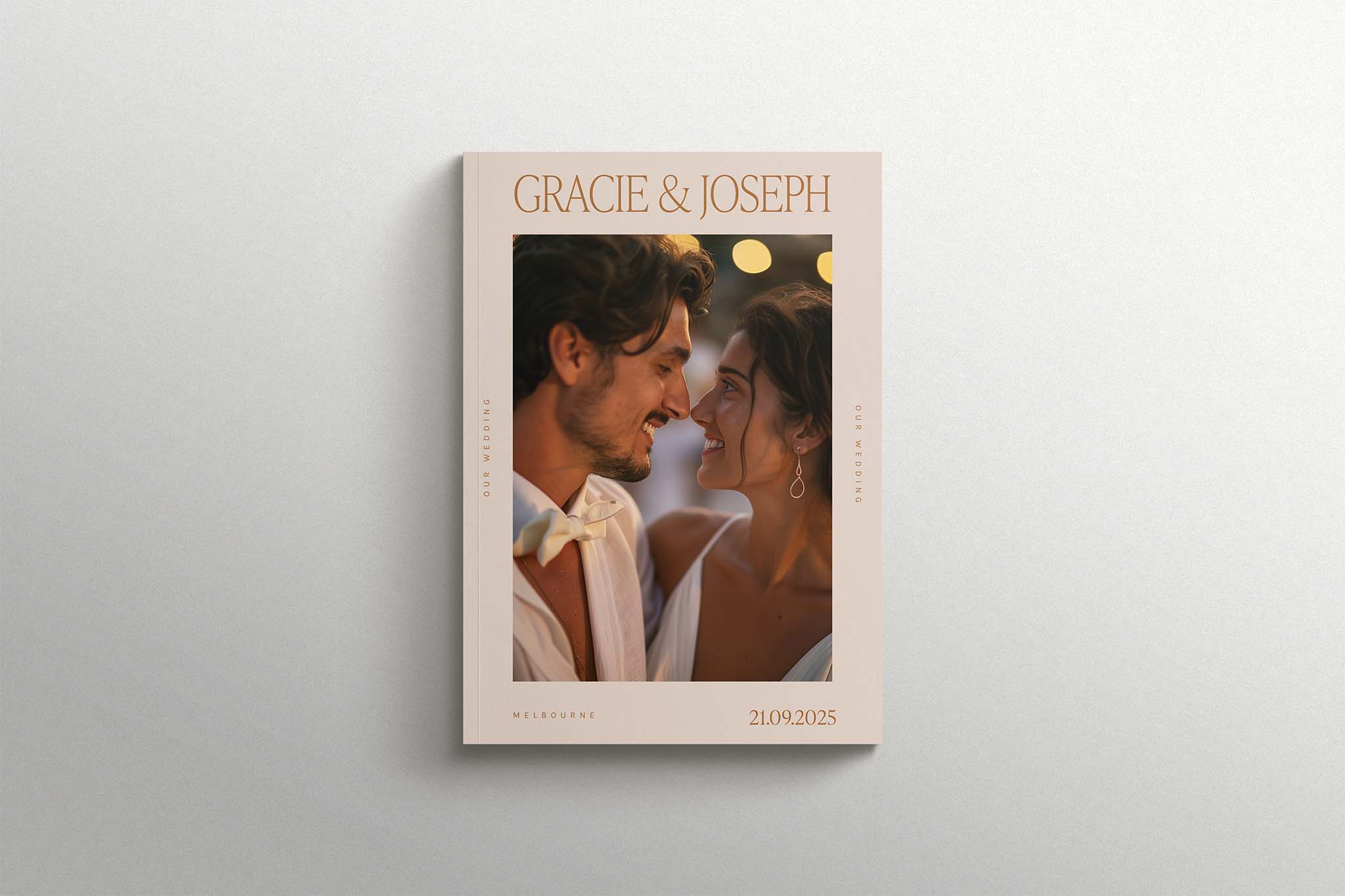 Wedding Magazine Feature Image with Gold Foil Print - Front Cover
