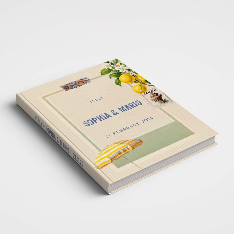 Wedding Album Printed Covers - Riviera Wedding Collection - LIMONATA Flavours of Italy One