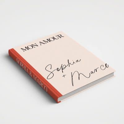 Wedding Album Printed Cover - Mon Amour Beige