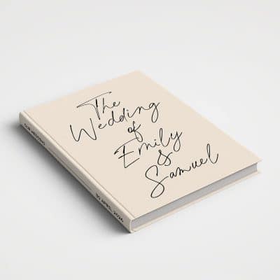 Wedding Album Printed Cover - The Wedding Of 2 Beige & Black