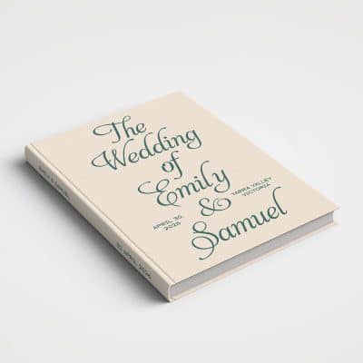 Wedding Album Printed Cover - The Wedding Of Beige & Green