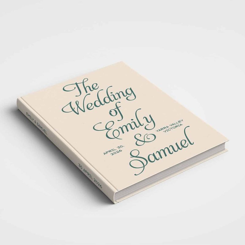 Wedding Album Printed Cover - The Wedding Of Beige & Green