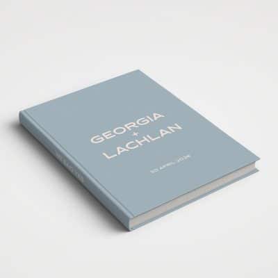 Wedding Album Printed Cover - We Said Yes Pale Blue