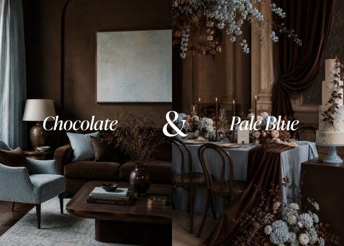 Colour Pairings - Chocolate & Pale Blue - Wedding Trends