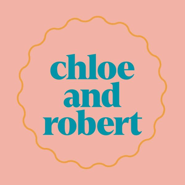 Cosy Up With Your Peach-inspired Wedding Album - Luxe Wedding Photo Album with fun creative cover design in aqua and peach with wavy border