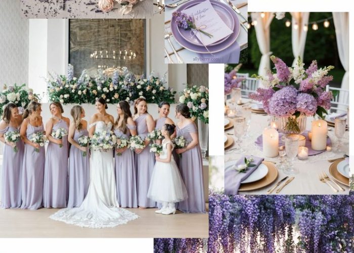Moody Purple & Soft Lilac Wedding Colour Palette Trends