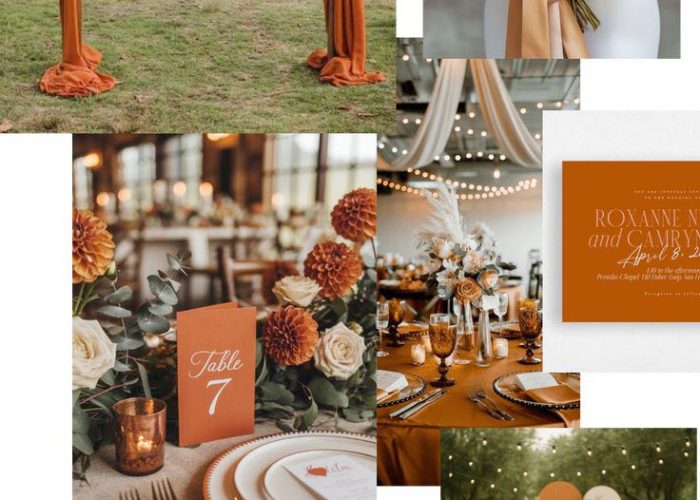 Sunset inspired & Orange Wedding Colour Palette Trends