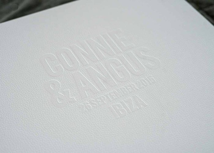 Photo Album Cover embossing in large stamp