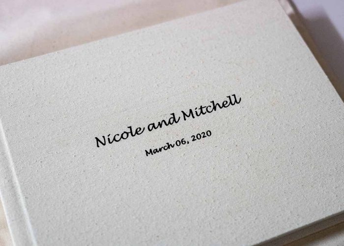 Photo Album with Silk cover and black embossing